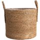 Nordic rattan woven straw flower pots, green plants, floor-standing large set of pots, woven flower baskets, high-end light luxury home decoration baskets