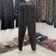 Middle-aged and elderly elastic waist 2021 corduroy autumn trousers 40-year-old women's thick pants 50-year-old straight-leg pants for mothers