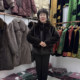 
Mom's winter hooded windbreaker jacket women's short mink velvet warm grandma jacket