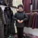 
Middle-aged mother's new winter hooded cotton coat outer mid-length knitted splicing 40-50 year old cotton coat