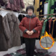 
Middle-aged and elderly winter wear casual hooded warm cotton coat small solid color woolen coat new