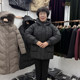 Middle-aged and elderly mothers in autumn and winter casual hooded down cotton jacket over 50s large-size color-blocking 200Jin [Jin equals 0.5 kg] new cotton jacket
