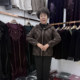 
Middle-aged and elderly autumn and winter casual hooded mink jacket women's short woolen color-blocked loose granny jacket top