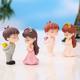 New Cartoon Wedding Couple Micro Landscape Plastic Gardening Ornaments DIY Wedding Couple Cake Decoration Crafts