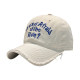 Retro rough edge frayed baseball hat for men and women Korean style street wear curved brim peaked cap summer sun protection hat