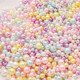 3-8mm ABS hole-mixed color imitation pearl handmade loose beads DIY material hairpin bracelet accessories

