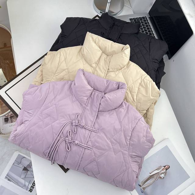 300 large size thin down jacket for women 200 Jin [Jin equals 0.5 kg] Fat mm winter plus fat plus loose stand collar short thermal jacket
