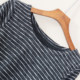 2024 autumn new women's clothing sweet pullover short round neck striped slim long-sleeved sweater to look slim