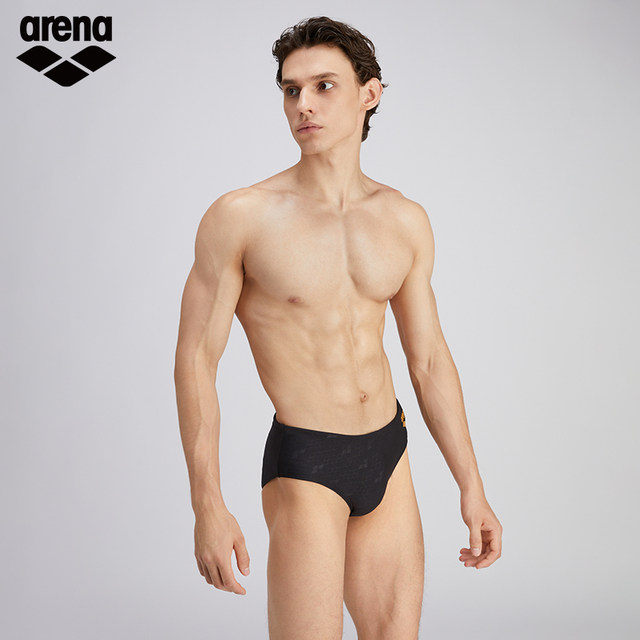 ARENA Ares men's fitness high chlorine anti -elastic package wrapped dark -line triangular swimming trunks
