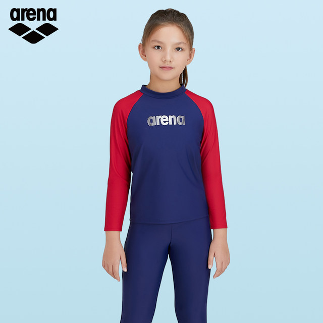 ARENA Ares Children's Short -sleeved Stepshop Summer Boy Girls Sprinkle Big Children's Swiping Swimming Hot Spring Swimsuit
