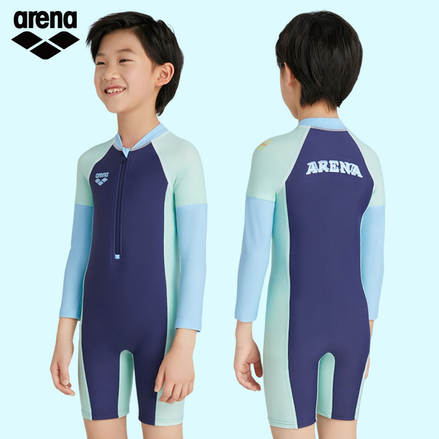 arena Arena Flower World Series Cute One-piece Knee-length Swimsuits for Boys and Girls Hot Spring Swimsuits