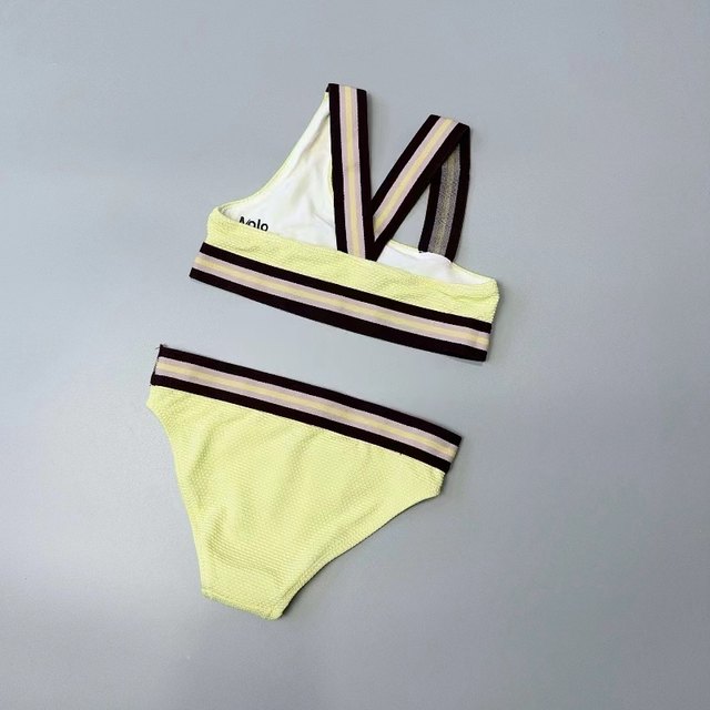 Amber single MOL* fashion children's vest split swimsuit girls triangle bikini quick dry small medium and big children