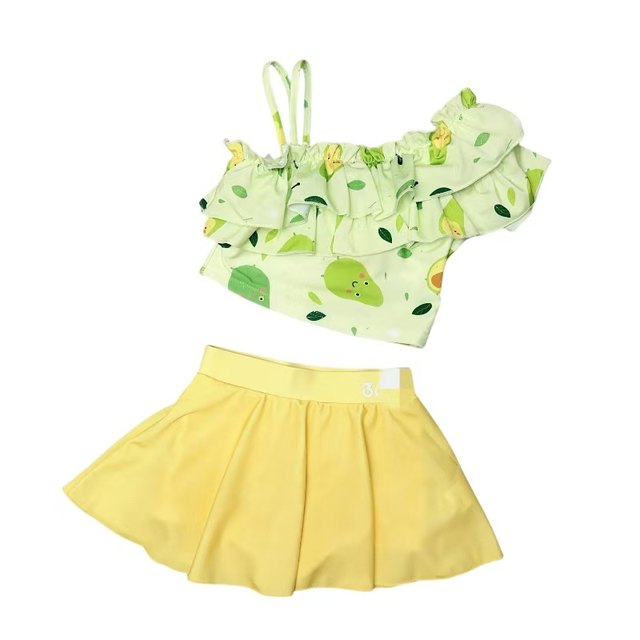 Amber children's swimsuit 36*Girls baby split skirt cute princess fashion swimming junction speed dry small and small children
