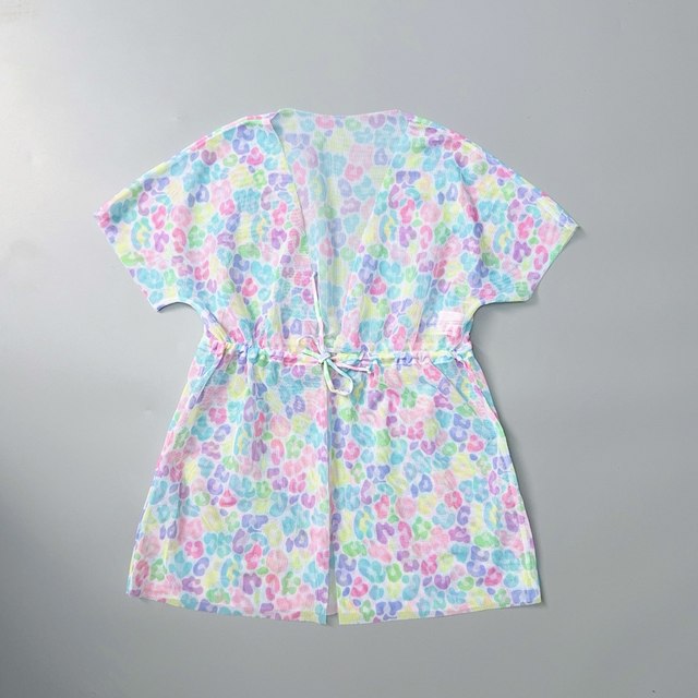 Amber outer single girls split swimsuit three-piece sun protection outer cover cute little girl bikini small children