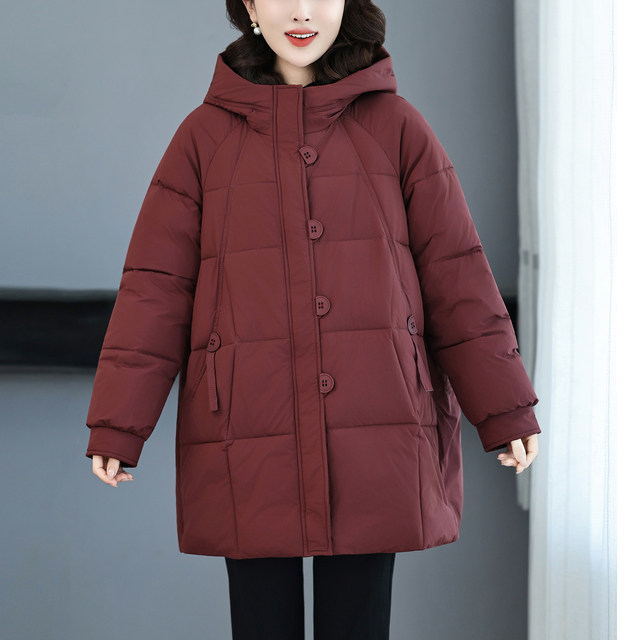 Plus size mother's cotton coat women's winter fat mm cotton coat new style middle-aged and old style cotton coat plus fat 200Jin [Jin equals 0.5kg] pack