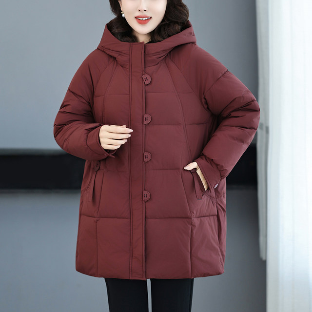 Plus size mother's cotton coat women's winter fat mm cotton coat new style middle-aged and old style cotton coat plus fat 200Jin [Jin equals 0.5kg] pack