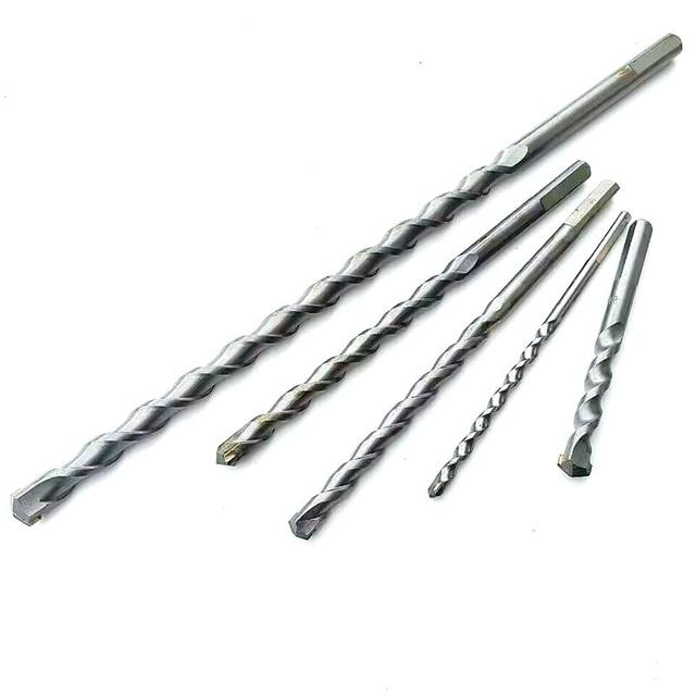 Triangular handle pistol drill bit set extended impact drill bit through wall wiring hand electric drill concrete cement wall drilling