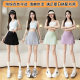 
Summer 3-point ice silk short skirt for women with high waist can wear naked yoga sports skirt large size hot girls thin pleated skirt pants