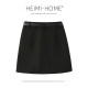 Black half-length skirt 2025 spring and autumn high-waisted small A-line hip-pack skirt anti-exposure straight suit short skirt