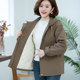 
2025 autumn and winter new style quilted thickened jacket for middle-aged women, large size loose hooded cotton coat, mother's wear
