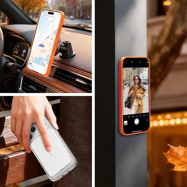 Papi's same Tulas pivot case O1S is suitable for Apple 17ProMax mobile phone case iPhone17pro2025 new 17 anti-fall magnetic stand 16pm minimalist transparent protective case