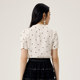 FEXATA Figus 2025 summer new product French design bow tied polka dot short-sleeved shirt for women