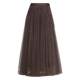 Mesh skirt velvet skirt spring and summer women's new high waist hip-covering drooping large hem skirt sequin skirt long skirt