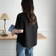 Short-sleeved large-size women's fat mm summer 2025 new T-shirt fashionable cross v-neck cartoon printed slim half-sleeved top