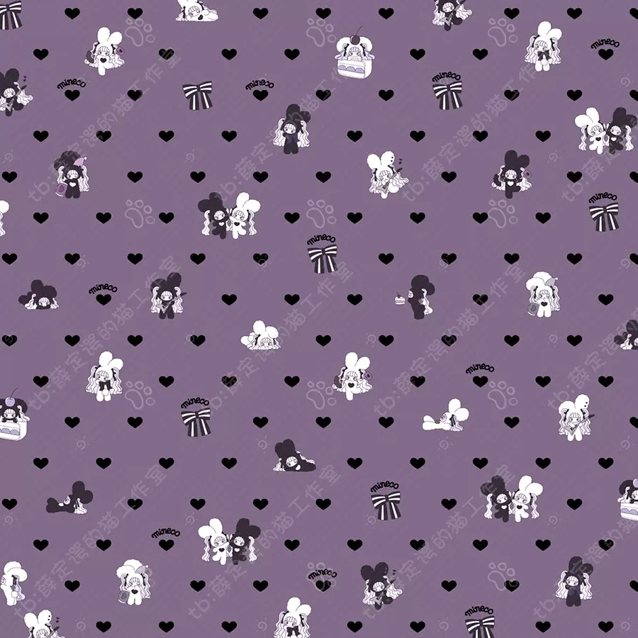 X0 暗黑少女风lolita柄图白肚皮美化主题小图标设计背景素材