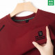 Woodpecker 2025 autumn new men's long-sleeved T-shirt loose round neck sweatshirt versatile base shirt top plus velvet