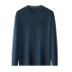 Woodpecker 2025 autumn new men's long-sleeved T-shirt loose round neck sweatshirt versatile base shirt top plus velvet