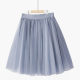 Spring new solid color versatile high waist slim short gauze skirt A-line umbrella skirt fluffy skirt fairy skirt mesh skirt
