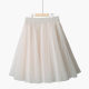 Spring new solid color versatile high waist slim short gauze skirt A-line umbrella skirt fluffy skirt fairy skirt mesh skirt
