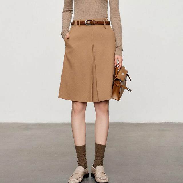 Intellectual Skirt Suit Skirt for Women 2025 Spring and Autumn High Waist Slim and Slim versatile A-line Gray Knee-High Mid Skirt