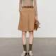 Intellectual Skirt Suit Skirt for Women 2025 Spring and Autumn High Waist Slim and Slim versatile A-line Gray Knee-High Mid Skirt