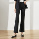 Yiyang Women's Pants 2025 Spring Black High Waist Duckling Slightly Lofted Casual Thin Style Slim Tenders for Suit
