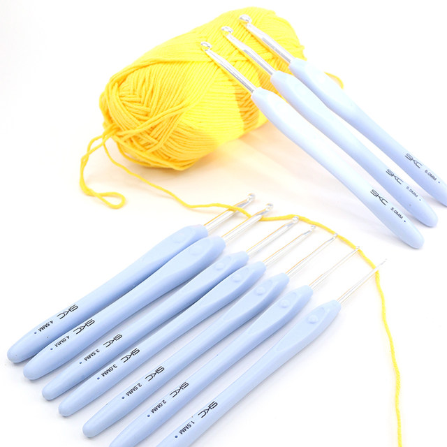 SKC aluminum crochet set sweater needle hand knitting tool set crochet set soft handle crochet set