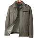 Middle-aged daddy spring and autumn pure cotton jacket middle-aged and elderly men's lapel business casual autumn cotton jacket