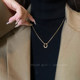 U-shaped horseshoe pendant necklace for women 2024 new high-end snake bone sweater chain autumn and winter simple matching accessories