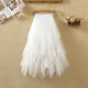 Spring and summer gauze skirt autumn and winter irregular mesh skirt high waist layer cake skirt A-line mid-length puffy skirt for women