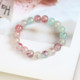 Forest-style Chinese style women's glass crystal bracelet small fresh glass single-circle student tray bracelet wraps finger soft 707