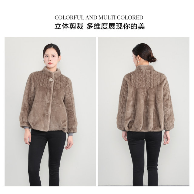 
Keshang Fashion Mother Jacket Women's 2025 Winter New Imitation Fur Top Warm Mink Velvet Coat Shows High