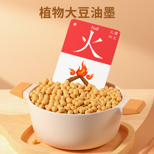 Children's literacy cards 3000 words kindergarten pictogram reading Chinese characters baby early education enlightenment literacy complete set of toys