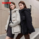Tong Liya star's same duck down jacket women's new winter new mid-length hooded waist simple work jacket