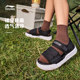 Li Ning girl off -toed sports sandals in summer sandals, elementary school girls, girls with breathable and comfortable trace on stream shoes
