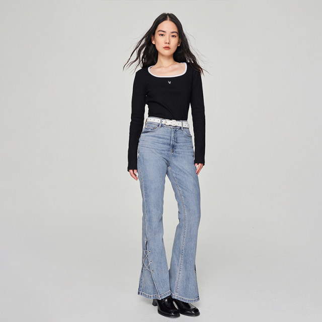 Lee Shopping Mall same style spring and summer beauty denim 427 standard high-waisted flared jeans