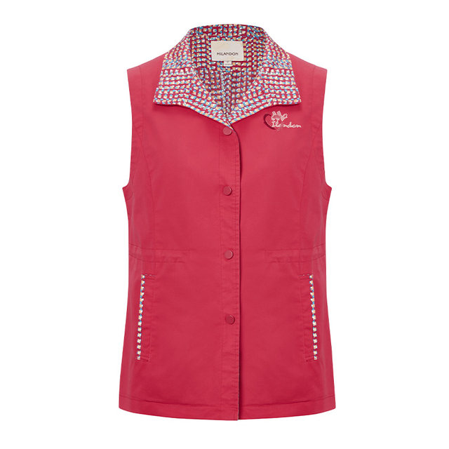 Miranden middle-aged and elderly mothers wear 2025 autumn new fashionable horse clip women's jacket casual vest warmth