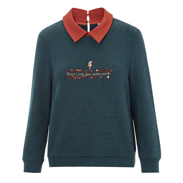 Milanden middle-aged and elderly mothers wear 2025 autumn and winter new lapel fashion embroidered knitted casual clothes for women long sleeves