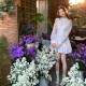 Yu Xiaoping Blues Iris Small Fresh Floral Design Niche Dress Spring Skillful Backless Long Skirt
