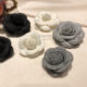 Korean version of handmade camellia small fragrance style corsage brooch black white gray flowers medieval pin suit sweater accessories trend